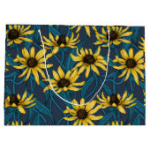 海軍の黄色のRudbekia ラージペーパーバッグ (裏面)