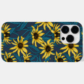 海軍の黄色のRudbekia Case-Mate iPhoneケース (裏面 (横))