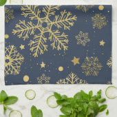 海軍の黄金の雪 キッチンタオル (折り畳み)