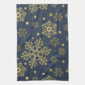 海軍の黄金の雪 キッチンタオル (縦)