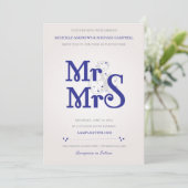 海軍のAmperstandの花の結婚式招待状 招待状 (スタンド正面)