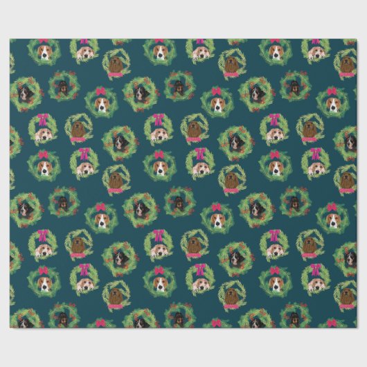 海軍のCoonhoundのリース ラッピングペーパー (シーム)