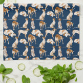 海軍のRedtickのCoonhounds キッチンタオル (折り畳み)