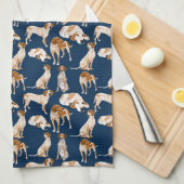 海軍のRedtickのCoonhounds キッチンタオル (四つ折り)