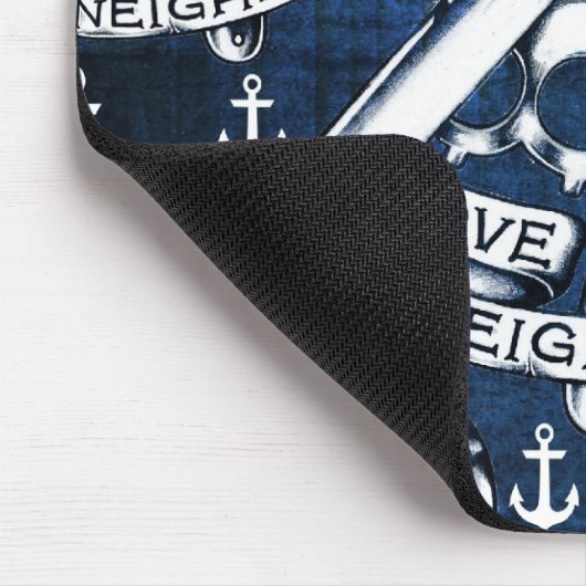 海軍のthy隣人のレトロの入れ墨パターンを愛して下さい マウスパッド (コーナー)