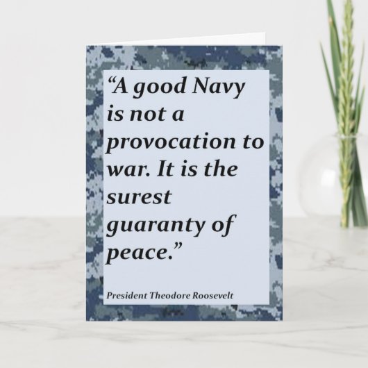 海軍はあなたのサービスカードのために感謝していしています サンキューカード (正面)