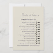 海軍はそれをシャワーのゲームを言った推測 招待状 (正面)