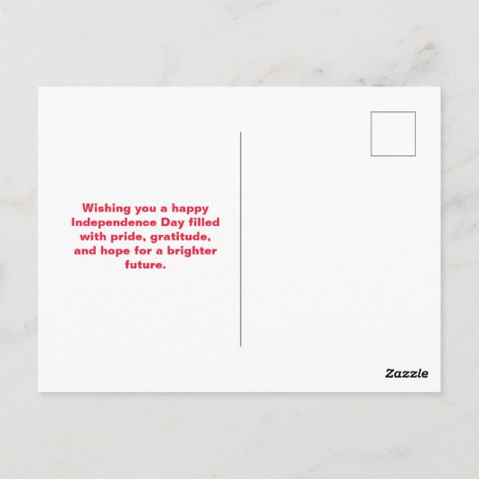 海軍はっきりした赤フェスティバル愛国者 ポストカード (裏面)