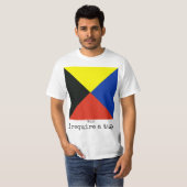 海軍はワイシャツ(ズールー)、人に印を付けます Tシャツ (正面フル)