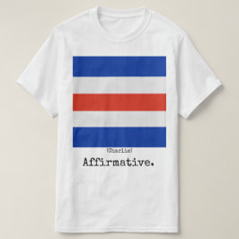 海軍はワイシャツ(チャーリー)、人に印を付けます Tシャツ