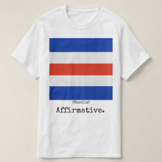 海軍はワイシャツ(チャーリー)、人に印を付けます Tシャツ