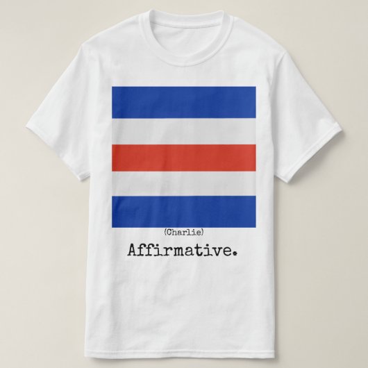 海軍はワイシャツ(チャーリー)、人に印を付けます Tシャツ (デザイン正面)