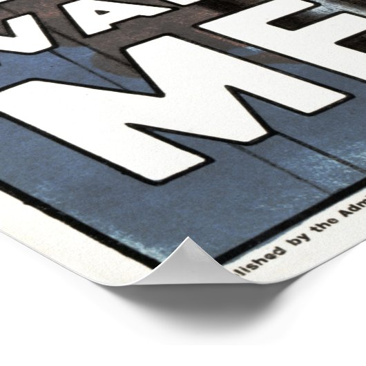 海軍は英国陸軍士官募集を希望している ポスター (角)