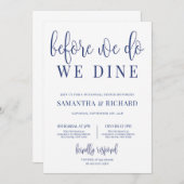 海軍は、私たちが田舎のリハーサルディナーを食べる前に 招待状 (正面/裏面)