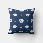 海軍はMaltipooの子犬の装飾用クッションを固定します クッション (裏面)