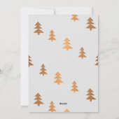 海軍ばら色の金ゴールドの金属クリスマスのオープンハウスのパーティー シーズンカード (裏面)