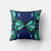 海軍アメリカ人のMoJoの枕の緑の花 クッション (裏面)