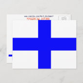 海軍アルファベット旗信号文字X ポストカード (正面/裏面)