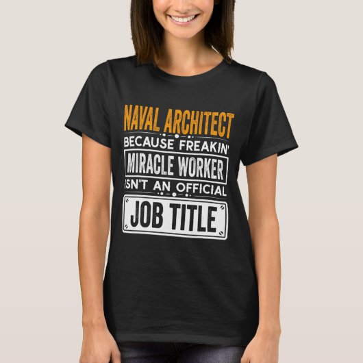 海軍アーキテクト公式ジョブタイトルキャリア海軍ジョー Tシャツ (正面)