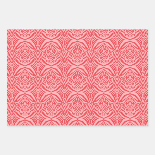 海軍エレガントとピンクのクリスマスの抽象芸術 ラッピングペーパーシート (正面3)