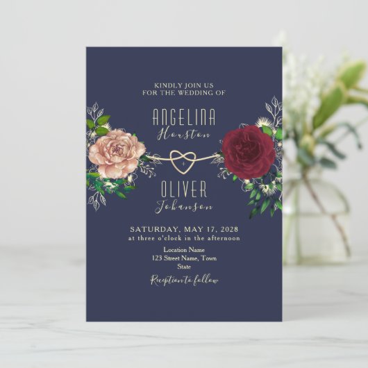 海軍エレガントとブルゴーニュのフローラ結婚ズ 招待状 (スタンド正面)