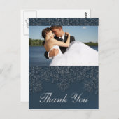 海軍エレガントフローラス結婚ワーズの写真感謝していよ ポストカード (正面/裏面)