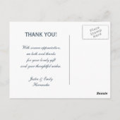 海軍エレガントフローラス結婚ワーズの写真感謝していよ ポストカード (裏面)