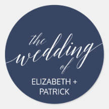 海軍エレガント書道結婚封筒用シール