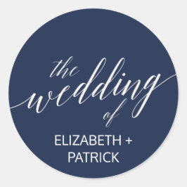 海軍エレガント書道結婚封筒用シール ラウンドシール