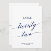 海軍エレガント書道表22表番号 招待状 (正面/裏面)