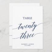 海軍エレガント書道表23表番号 招待状 (正面/裏面)