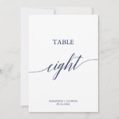 海軍エレガント書道表8表番号 招待状 (裏面)