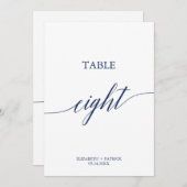 海軍エレガント書道表8表番号 招待状 (正面/裏面)