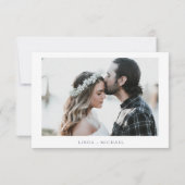 海軍エレガント植物紋章モノグラ結婚ム セーブザデート (裏面)