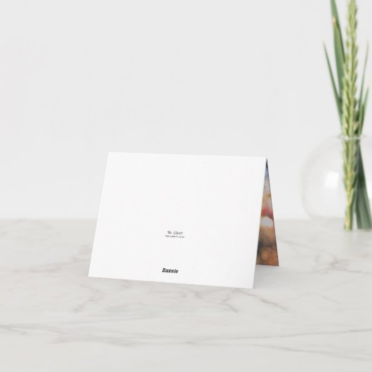 海軍エレガント洗礼写真折りサンキューカード サンキューカード (裏面)