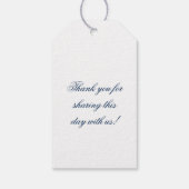 海軍エレガント脚本モノグラムカスタム夫人 ギフトタグ (裏面)