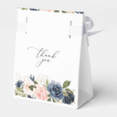 海軍エレガント赤面フローラ結婚式の引き出物箱 フェイバーボックス (裏面サイド)