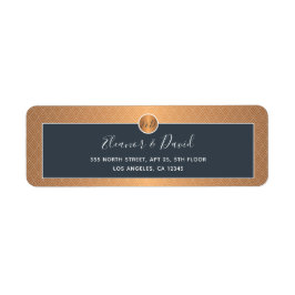 海軍エレガント金ゴールドカップモノグラ結婚ム ラベル