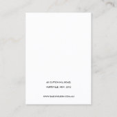 海軍エレガント金ゴールドロータシンプルスイヤリング展示 名刺 (裏面)