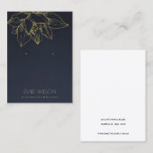 海軍エレガント金ゴールドロータシンプルスイヤリング展示 名刺 (正面/裏面)