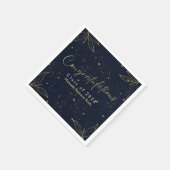海軍エレガント金ゴールド祝賀会 スタンダードカクテルナプキン (角)