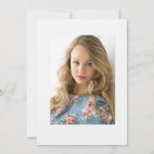 海軍エレガント・金ゴールドナースピン留め式 招待状 (裏面)