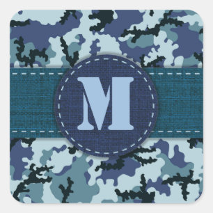 海軍カモフラージュ スクエアシール