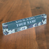 海軍カモフラージュ デスクネームプレート (側面)