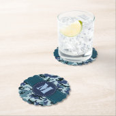 海軍カモフラージュ ラウンドペーパーコースター (インサイチュ)