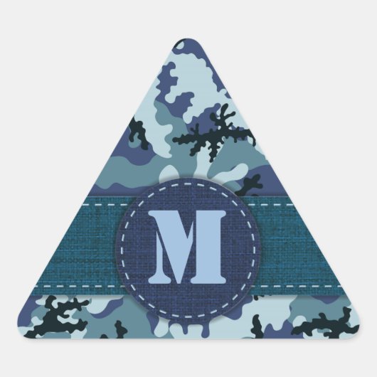 海軍カモフラージュ 三角形シール (正面)