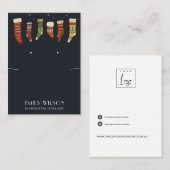 海軍クリスマスストッキングネックレスイヤリングディスプレイ 名刺 (正面/裏面)