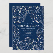 海軍クリスマスパーティの招待状は星と柊