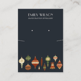 海軍クリスマス飾りネックレスイヤリングディスプレイ 名刺