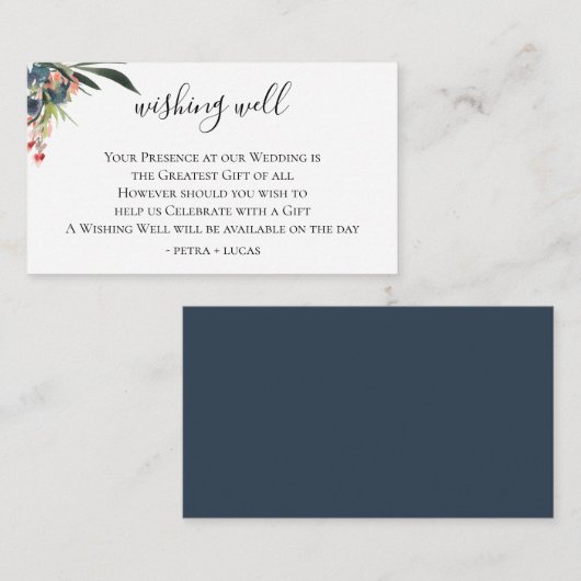 海軍サンゴ植物学結婚の願い井戸 エンクロージャーカード (正面/裏面)